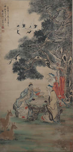 A Wang gong's figure painting