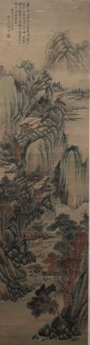 A Lu zhi's landscape painting