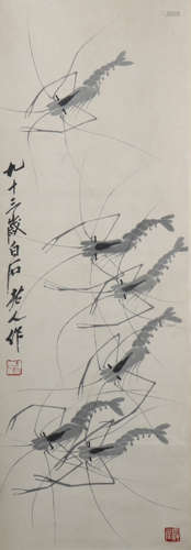 A Qi baishi's shrimp painting