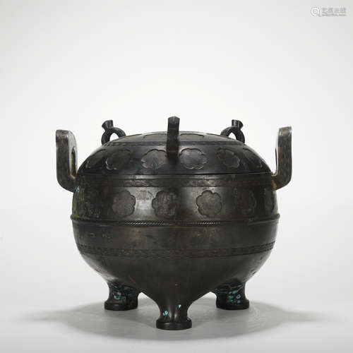 A bronze censer