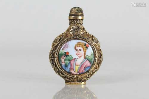 A Chinese Western-portrait Snuff Bottle