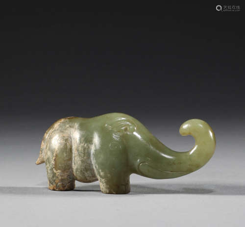 Han Dynasty, Hotan Jade Elephant with hook