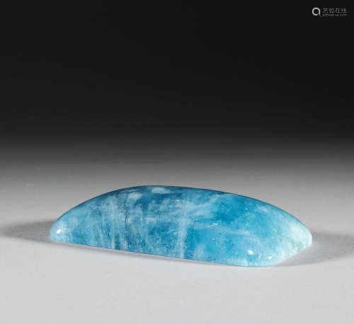 Qing Dynasty, aquamarine belt head