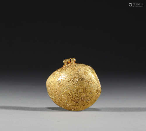 Tang Dynasty, pure gold shell