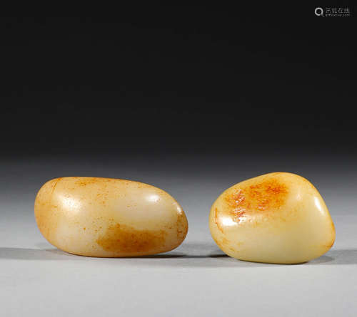 Hetian jade seed raw stone in Qing Dynasty