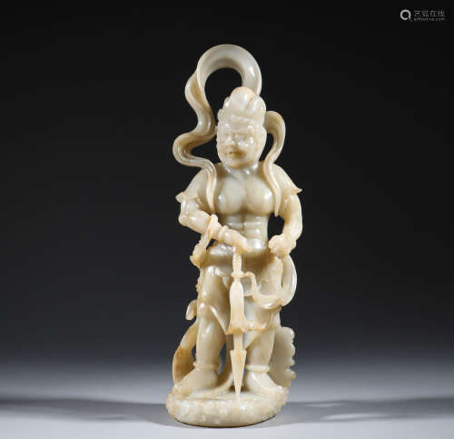In the Tang Dynasty, the jade statue of Hotan