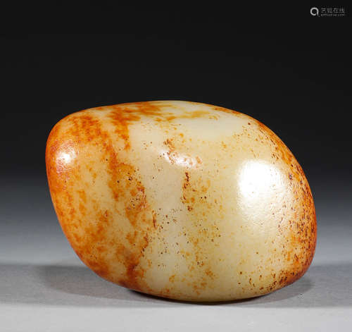 Hetian jade seed raw stone in Qing Dynasty