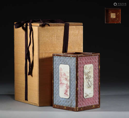 In the Qing Dynasty, the pastel pen holder was opened