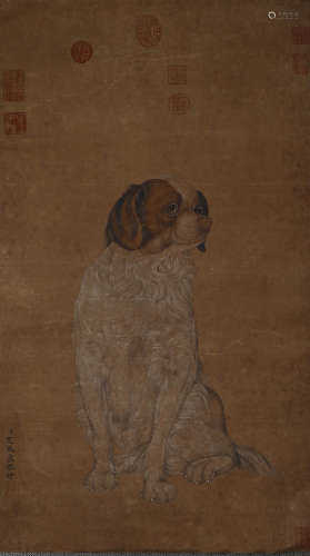 AI Kai Ming, ink and silk scroll