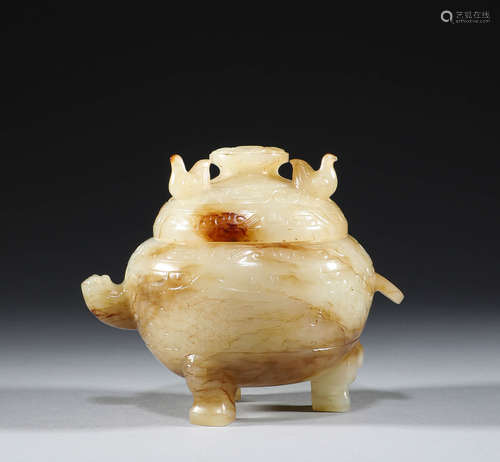 Han Dynasty, Hotan jade tripod pot