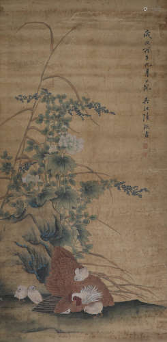 Wujianglu, ink and silk, vertical axis