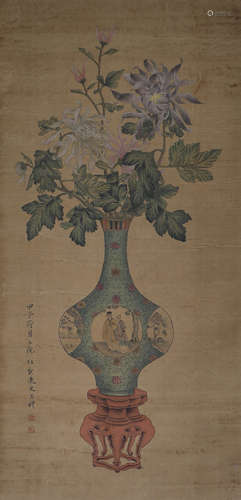 Wang Li, ink and silk scroll