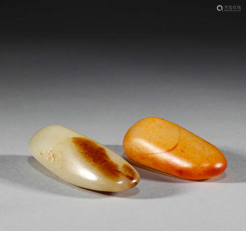 Hetian jade seed raw stone in Qing Dynasty