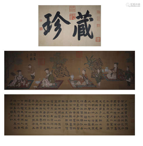 Qiu Ying, ink figure scroll