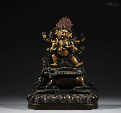 In the Qing Dynasty, the bronze gilded Black Diamond statue ...