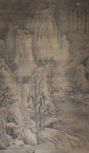 Dong Qichang, vertical axis of ink landscape