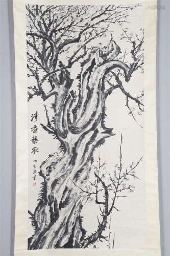 A Wintersweet Painting by He Xiangning.