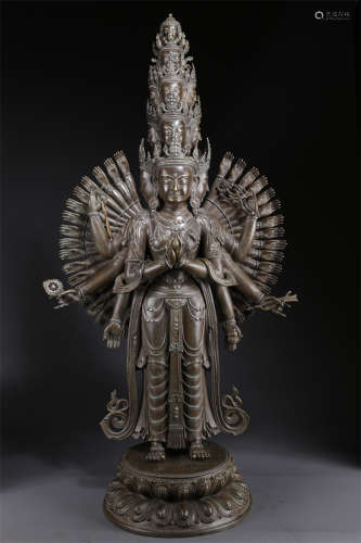 An Alloy Copper Avalokitesvara Statue.