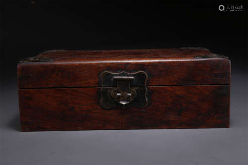 A Huanghuali Wood Jewelry Case.