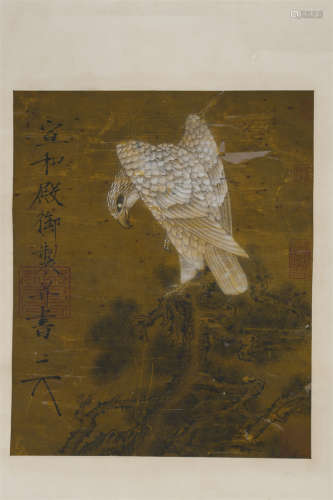 A Tercel Painting on Silk by Emperor Huizong.