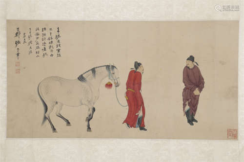 A Figure Story Painting by Zhang Daqian.