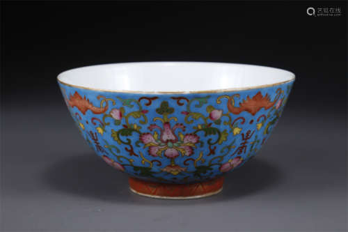 An Enameled Porcelain Bowl.