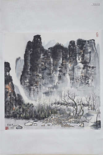 A Landscape Painting by Wu Guanzhong.