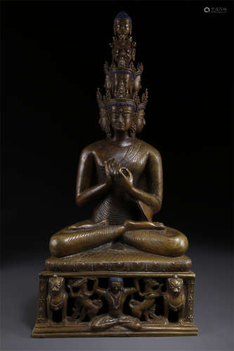 An Alloy Copper Bodhisattva Buddha Statue.