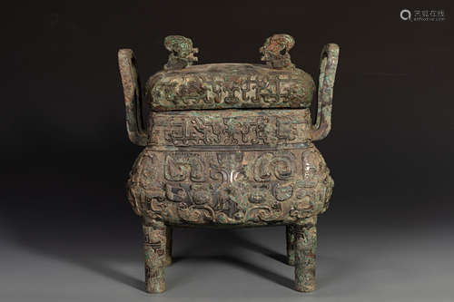 Bronze Ritual Vessel Fangyi