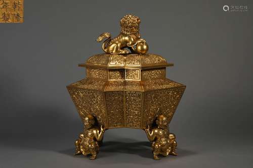 Gilt-Bronze Figural Censer