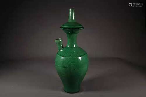 Ding Ware Green-Glaze Vase