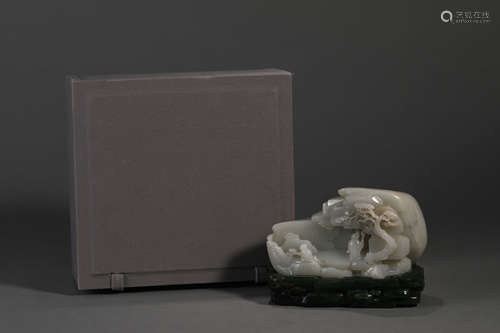 Carved Jade Figure Boulder