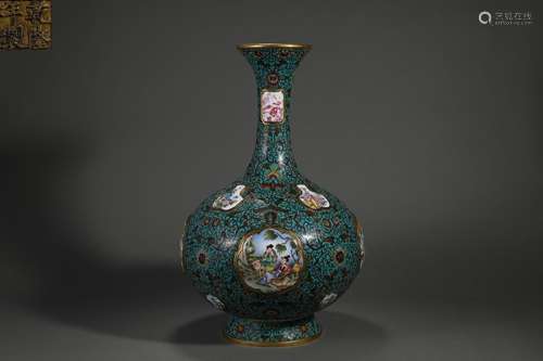 Cloisonne Enamel Globular Vase