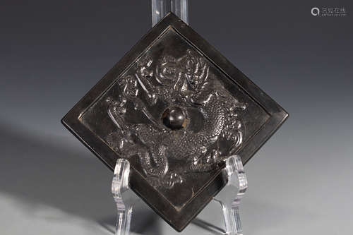 Bronze Square Dragon Mirror