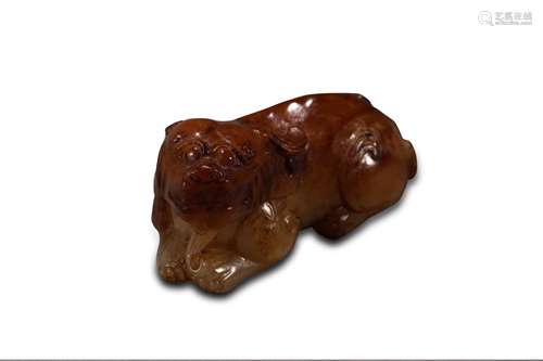 Carved Jade Lion Paper Weight