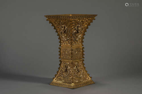 Gilt-Bronze Beaker Gu