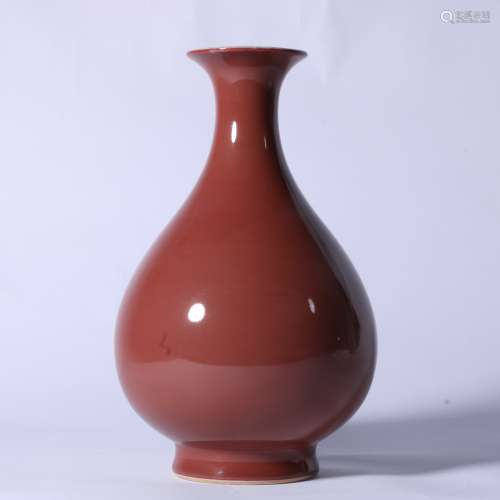 Red Glaze Porcelain Bottle , China