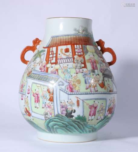 Famille Rose Porcelain Vessel, China