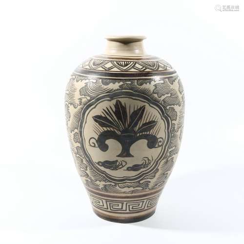 Cizhou Kiln Porcelain Bottle, China