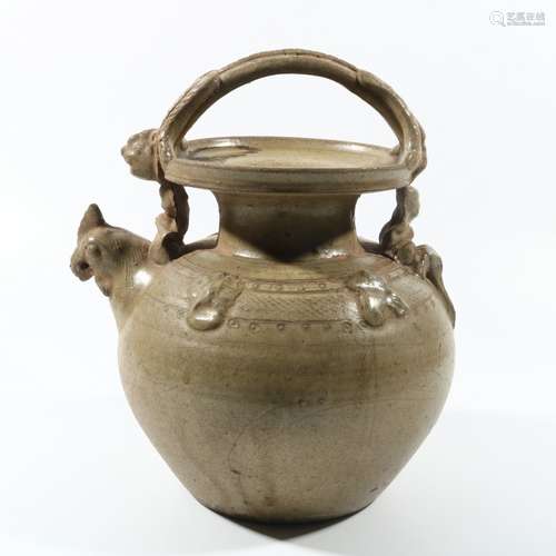 Green Glaze Porcelain Pot, China