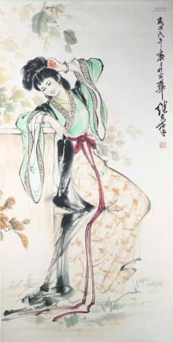 Ink Painting Of Maid - Liu Jifa, China