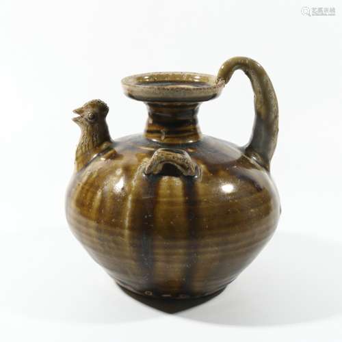 Brown Glaze Porcelain Pot, China