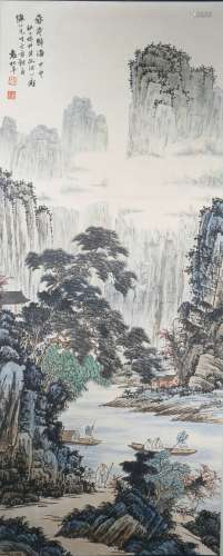 Ink Painting Of Landscape And Figure - Yuan Songnian, China