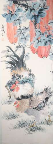 Ink Painting Of Chicken- Wang Xueqing, China