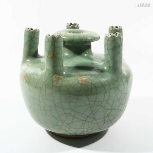 Green Glaze Porcelain Bottle, China