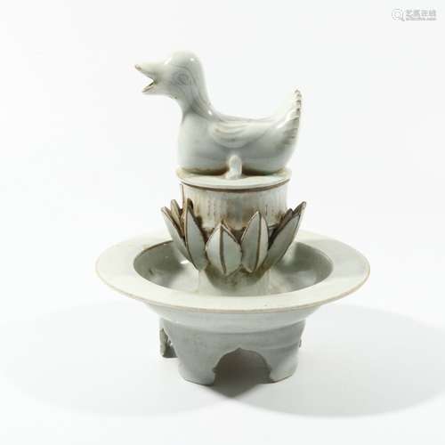 Green Glaze Porcelain Incense Burner, China