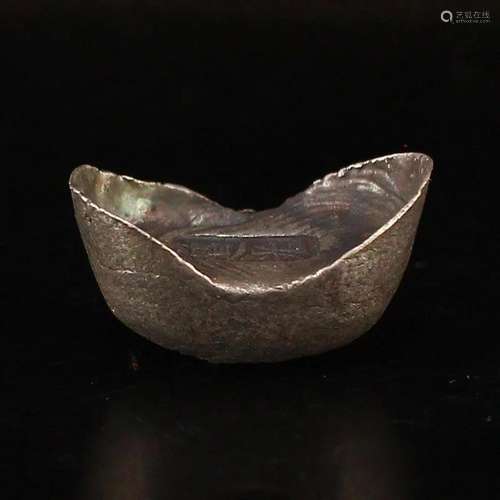 Chinese Qing Dy Pure Silver Ingot