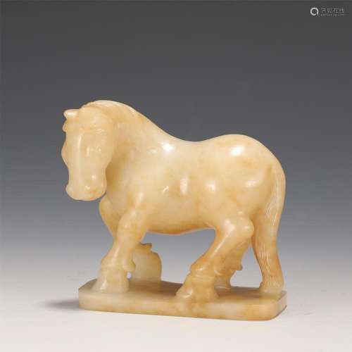 A CHINESE JADE HORSE