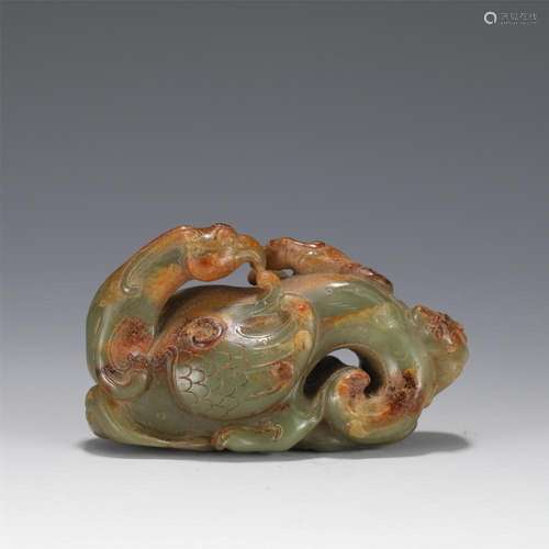 A CHINESE JADE SWAN