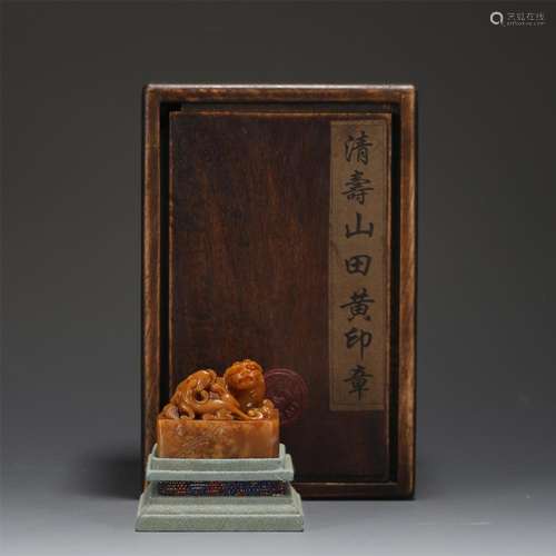 A CHINESE SOAP STONE SEAL